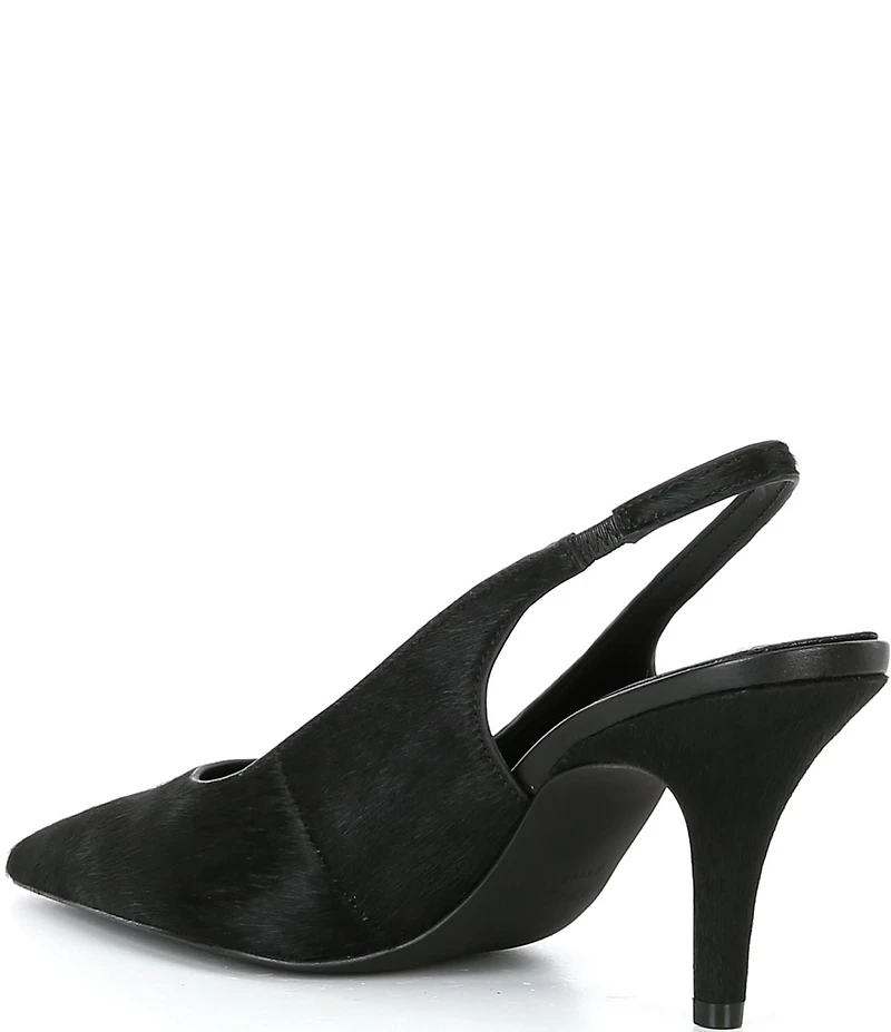 Gianni Bini x Lilly Sisto Lola Haircalf Pointed Toe Slingback Pumps