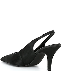 Gianni Bini x Lilly Sisto Lola Haircalf Pointed Toe Slingback Pumps