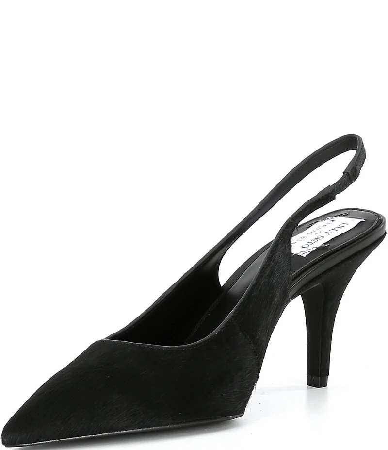 Gianni Bini x Lilly Sisto Lola Haircalf Pointed Toe Slingback Pumps