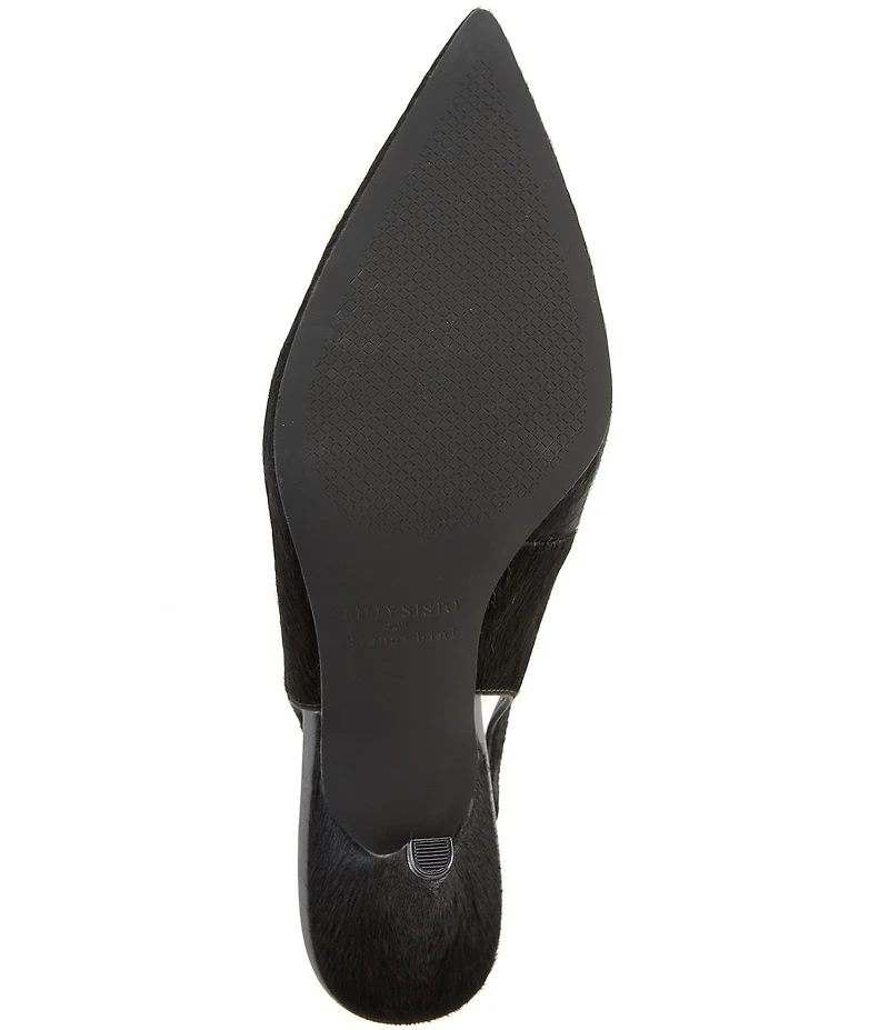 Gianni Bini x Lilly Sisto Lola Haircalf Pointed Toe Slingback Pumps