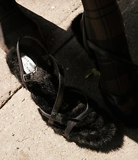 Gianni Bini x Lilly Sisto Stacy Strappy Faux Fur Dress Sandals