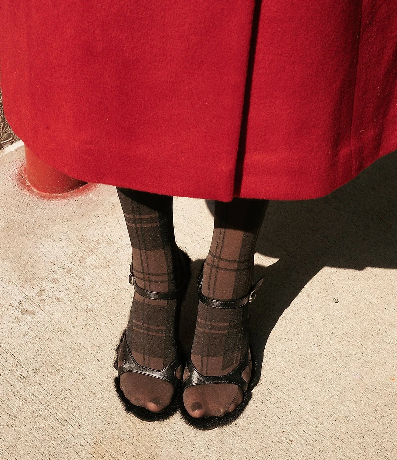 Gianni Bini x Lilly Sisto Stacy Strappy Faux Fur Dress Sandals