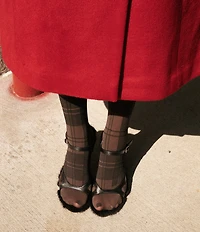 Gianni Bini x Lilly Sisto Stacy Strappy Faux Fur Dress Sandals