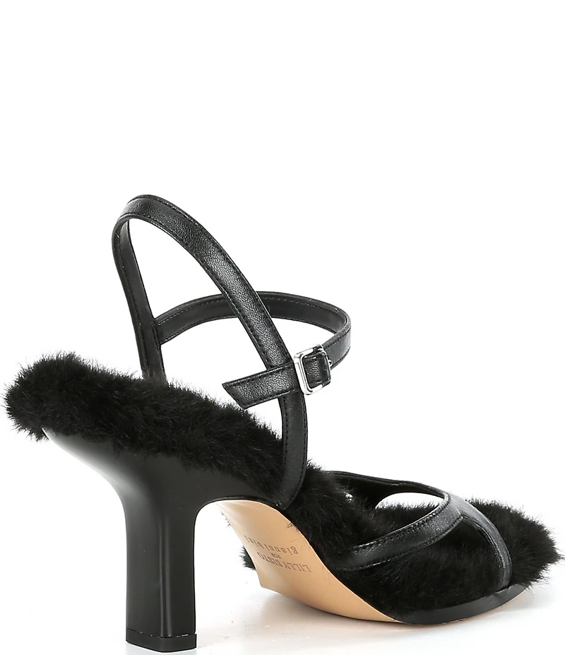 Gianni Bini x Lilly Sisto Stacy Strappy Faux Fur Dress Sandals