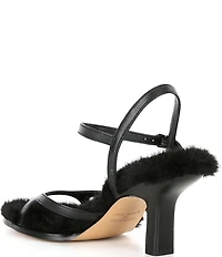Gianni Bini x Lilly Sisto Stacy Strappy Faux Fur Dress Sandals