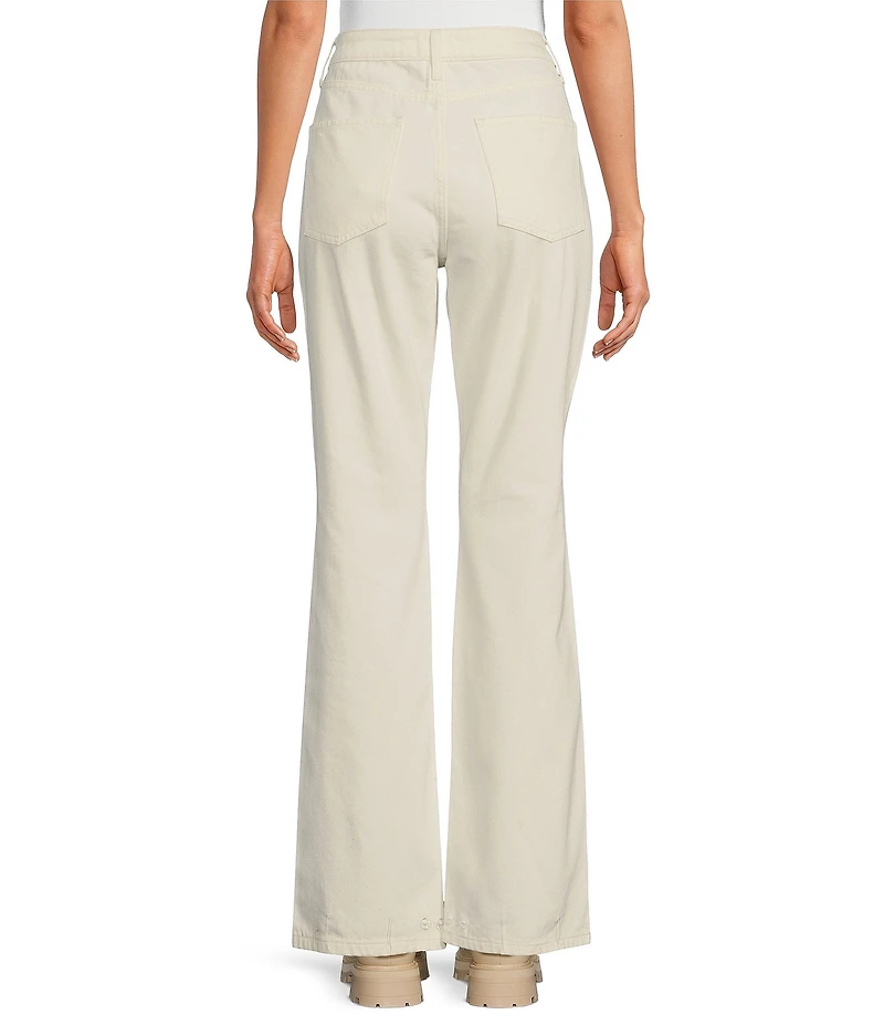 Gianni Bini x Nastia Liukin Anna Denim Straight Leg Feather Detail Jeans