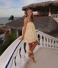 Gianni Bini x Shea Leigh Mills Carter Satin Hardware Detail Ankle Wrap Dress Sandals