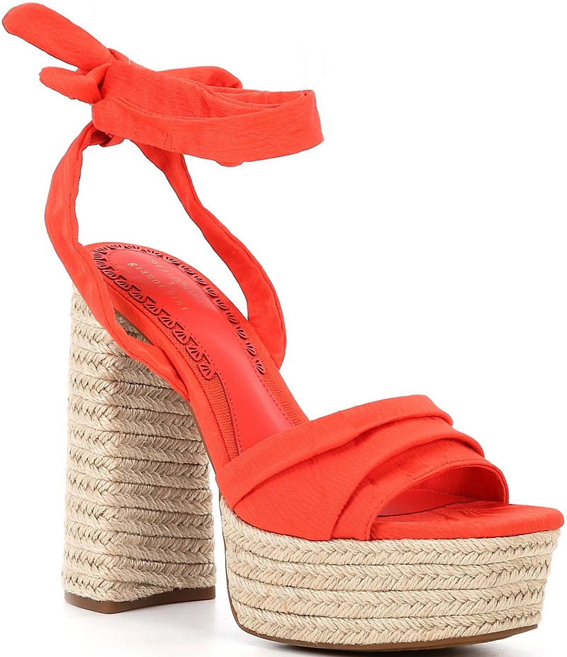 Gianni Bini x Shea Leigh Mills Honey Lace Up Ankle Strap Platform Sandals