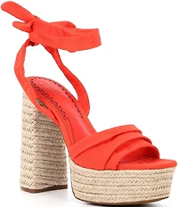 Gianni Bini x Shea Leigh Mills Honey Lace Up Ankle Strap Platform Sandals