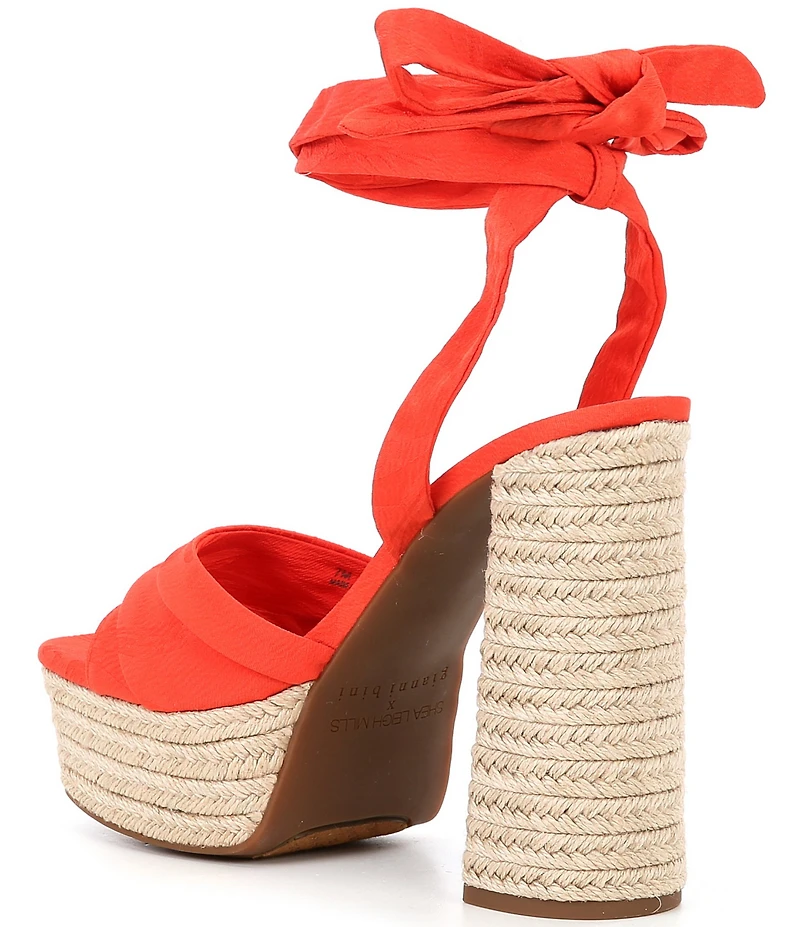 Gianni Bini x Shea Leigh Mills Honey Lace Up Ankle Strap Platform Sandals