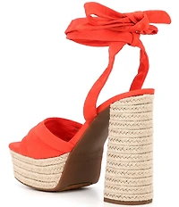 Gianni Bini x Shea Leigh Mills Honey Lace Up Ankle Strap Platform Sandals