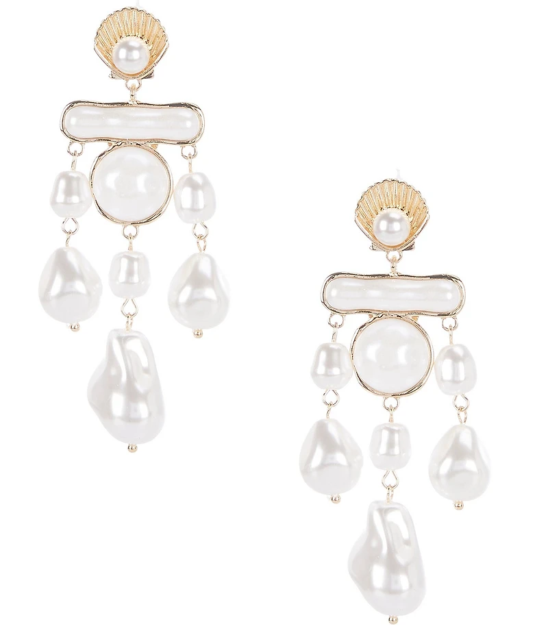 Gianni Bini x Shea Leigh Mills Oasis Pearl Statement Chandelier Earrings
