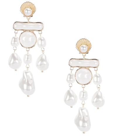 Gianni Bini x Shea Leigh Mills Oasis Pearl Statement Chandelier Earrings
