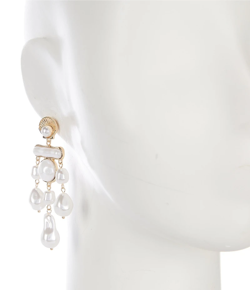 Gianni Bini x Shea Leigh Mills Oasis Pearl Statement Chandelier Earrings