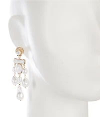 Gianni Bini x Shea Leigh Mills Oasis Pearl Statement Chandelier Earrings