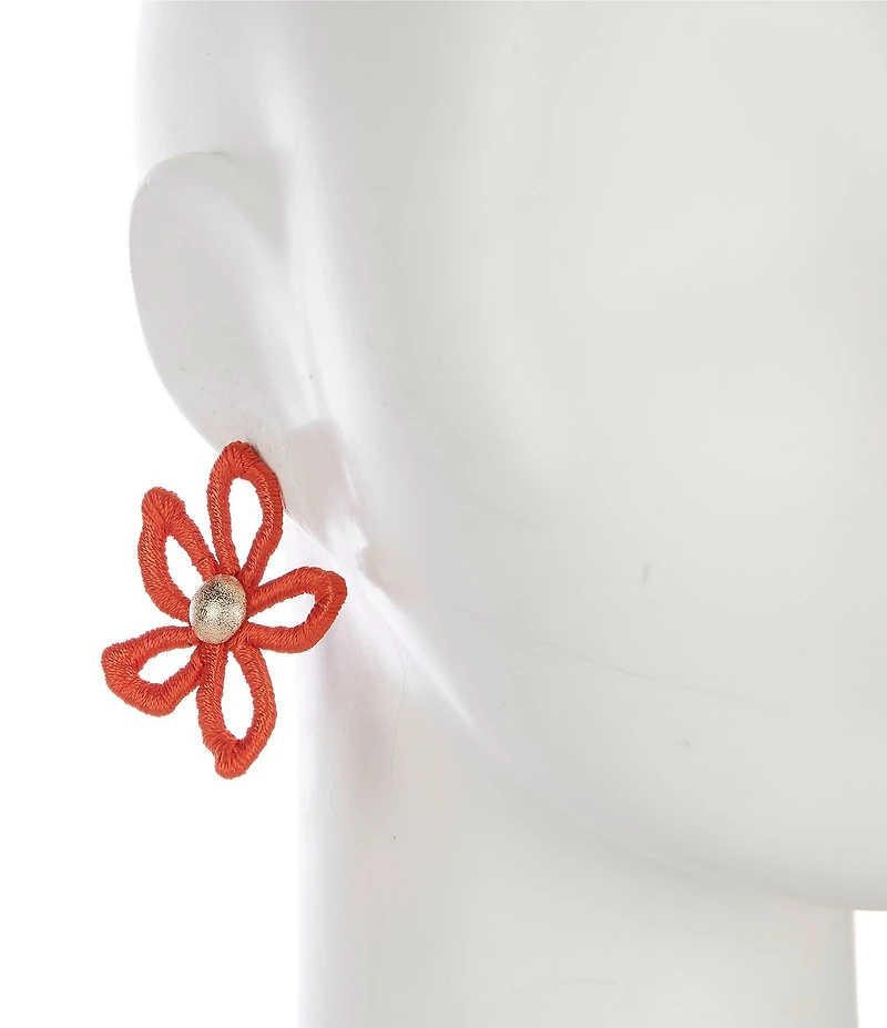 Gianni Bini x Shea Leigh Mills Poppy Flower Drop Earrings