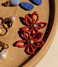 Gianni Bini x Shea Leigh Mills Poppy Flower Drop Earrings