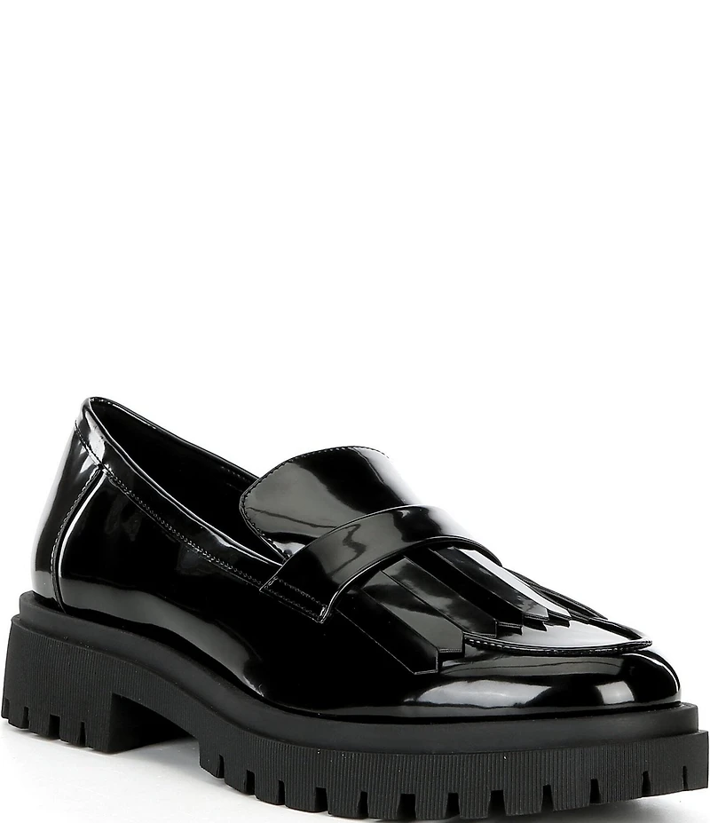 Gianni Bini x Sydney Silverman Allie Patent Kiltie Lug Loafers