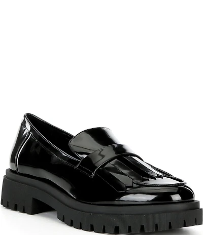 Gianni Bini x Sydney Silverman Allie Patent Kiltie Lug Loafers