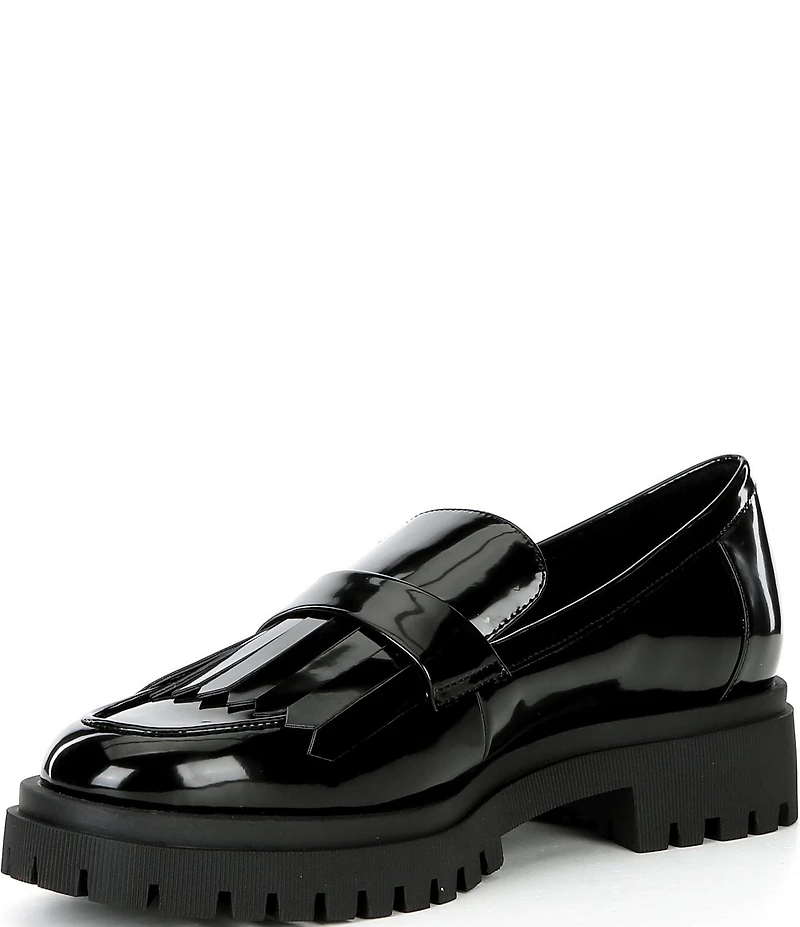 Gianni Bini x Sydney Silverman Allie Patent Kiltie Lug Loafers
