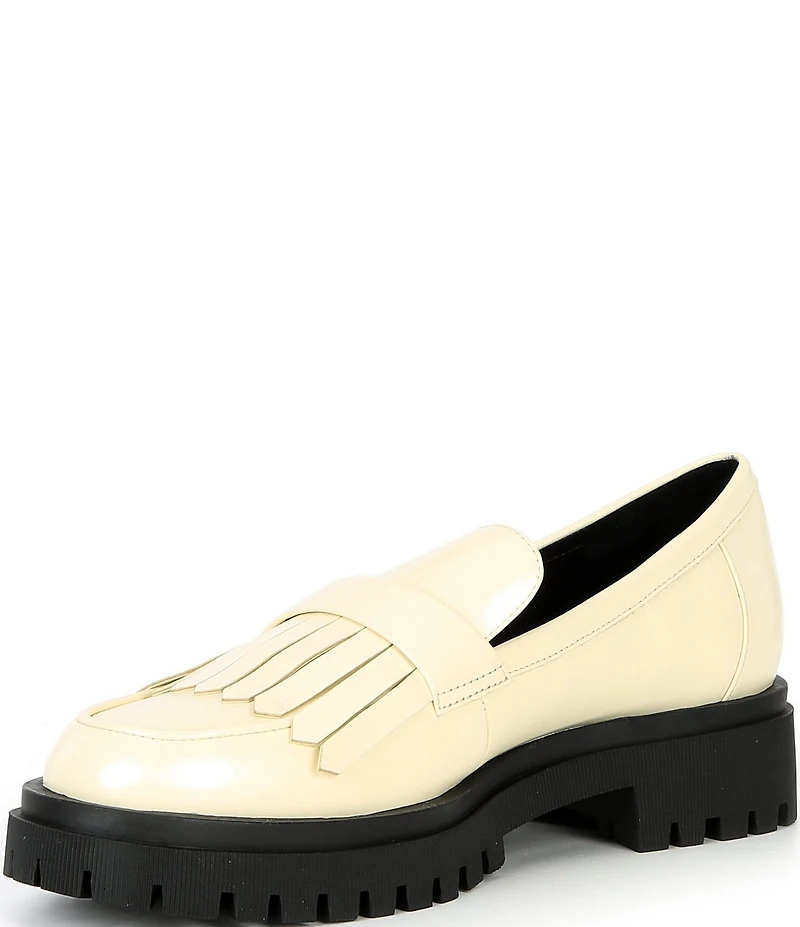 Gianni Bini x Sydney Silverman Allie Leather Kiltie Lug Loafers