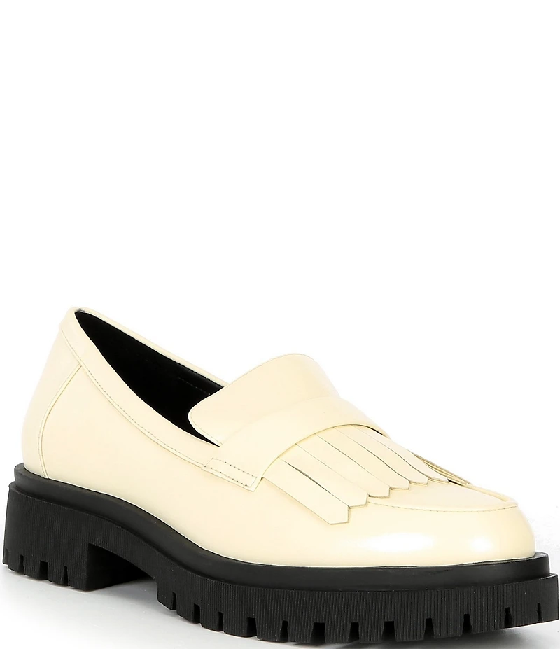 Gianni Bini x Sydney Silverman Allie Leather Kiltie Lug Loafers