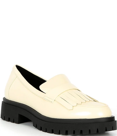 Gianni Bini x Sydney Silverman Allie Leather Kiltie Lug Loafers