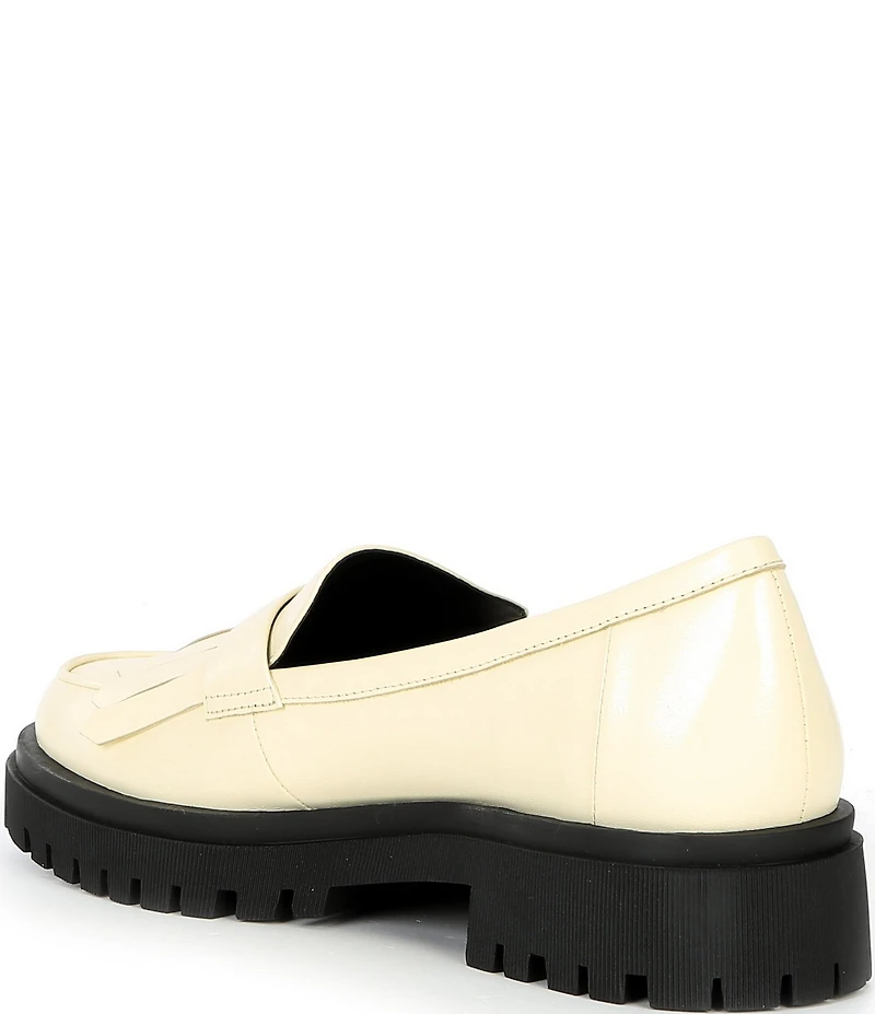 Gianni Bini x Sydney Silverman Allie Leather Kiltie Lug Loafers