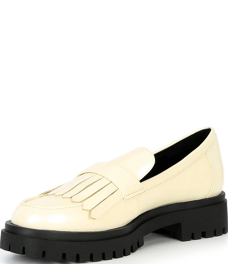 Gianni Bini x Sydney Silverman Allie Leather Kiltie Lug Loafers