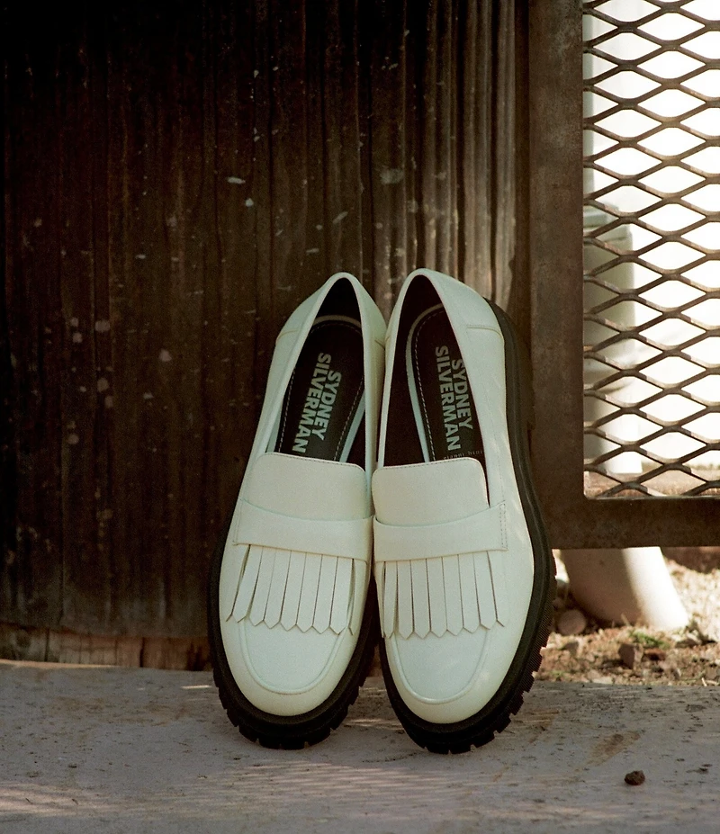 Gianni Bini x Sydney Silverman Allie Leather Kiltie Lug Loafers