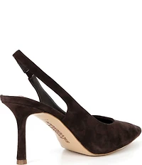 Gianni Bini x Sydney Silverman Christina Suede Pointed Toe Slingback Pumps