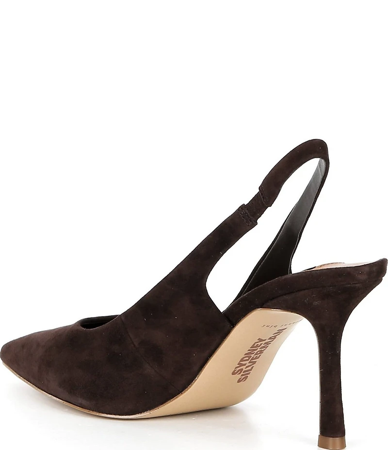 Gianni Bini x Sydney Silverman Christina Suede Pointed Toe Slingback Pumps