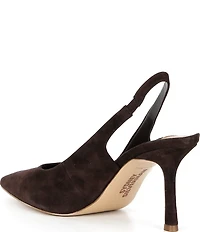 Gianni Bini x Sydney Silverman Christina Suede Pointed Toe Slingback Pumps