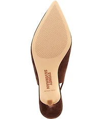 Gianni Bini x Sydney Silverman Christina Suede Pointed Toe Slingback Pumps