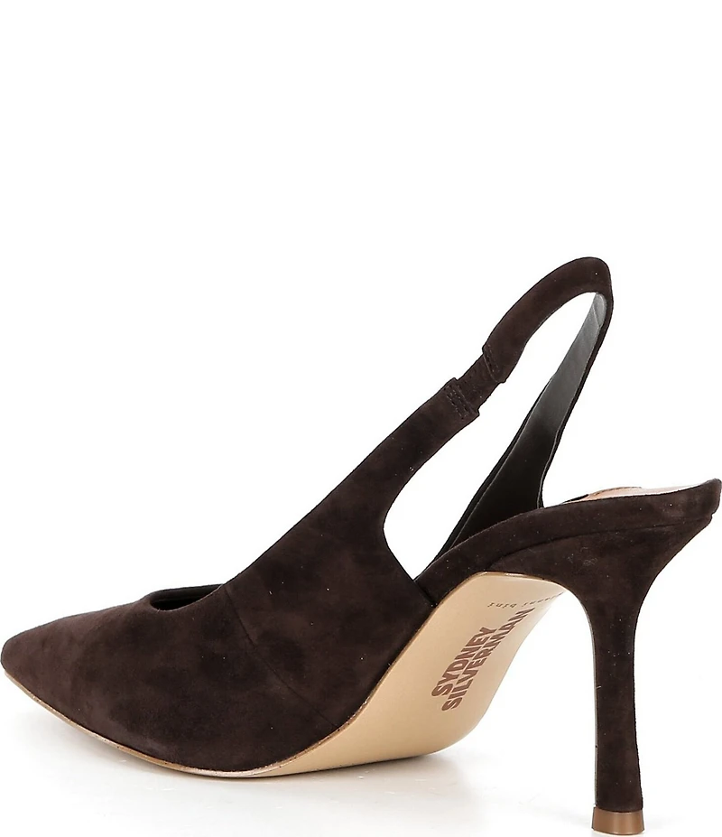 Gianni Bini x Sydney Silverman Christina Suede Pointed Toe Slingback Pumps