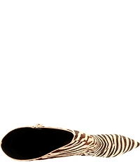 Gianni Bini x Sydney Silverman Hasley Zebra Print Haircalf Boots