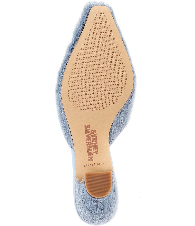 Gianni Bini x Sydney Silverman Jill Haircalf Snip Toe Dress Mules