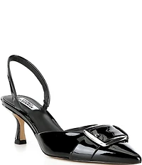 Gianni Bini x Sydney Silverman Sara Patent Buckle Hardware Slingback Pumps