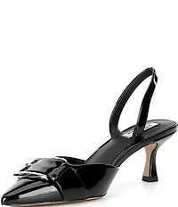 Gianni Bini x Sydney Silverman Sara Patent Buckle Hardware Slingback Pumps