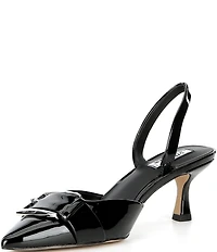 Gianni Bini x Sydney Silverman Sara Patent Buckle Hardware Slingback Pumps