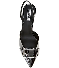 Gianni Bini x Sydney Silverman Sara Patent Buckle Hardware Slingback Pumps