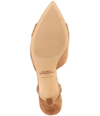 Gianni Bini x Sydney Silverman Sara Suede Buckle Hardware Slingback Pumps