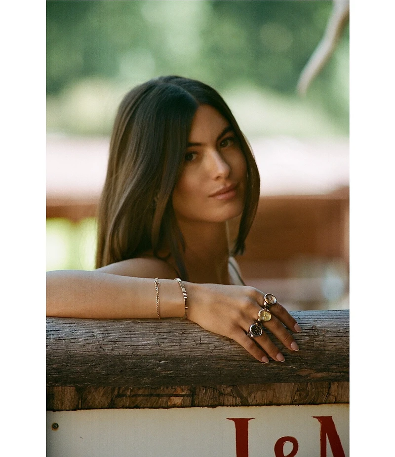 Gianni Bini x Sydney Silverman The Chloe Two-Tone Stainless Steel Ring Watch