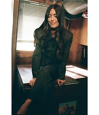 Gianni Bini x Sydney Silverman The Drew Stripe Suiting Long Sleeve Coordinating Cropped Blazer