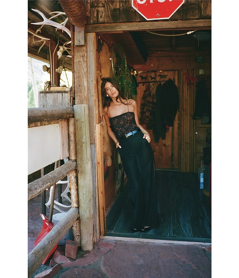 Gianni Bini x Sydney Silverman The Jane Lace Square Neck Sleeveless Cami Top