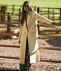 Gianni Bini x Sydney Silverman The Jenna Wool Blend Single Breasted Notch Collar Coat