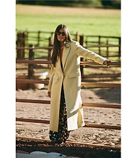 Gianni Bini x Sydney Silverman The Jenna Wool Blend Single Breasted Notch Collar Coat