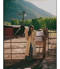 Gianni Bini x Sydney Silverman The Jenna Wool Blend Single Breasted Notch Collar Coat