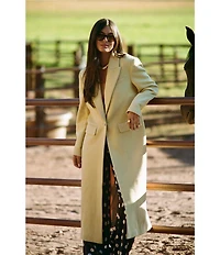 Gianni Bini x Sydney Silverman The Jenna Wool Blend Single Breasted Notch Collar Coat