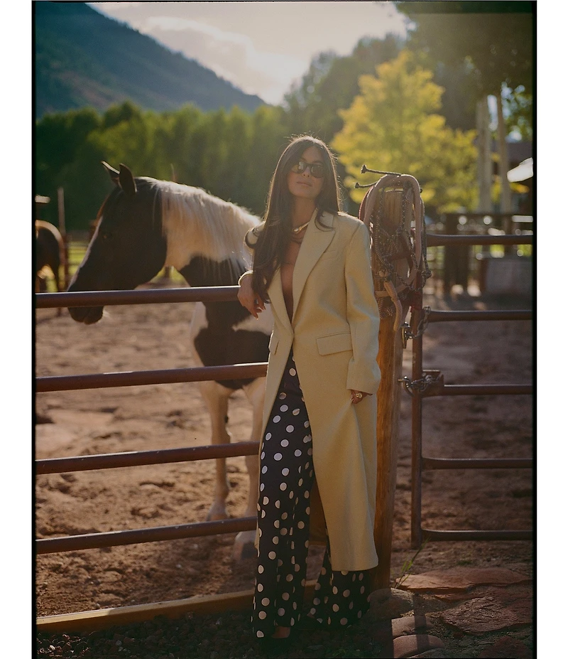 Gianni Bini x Sydney Silverman The Jenna Wool Blend Single Breasted Notch Collar Coat